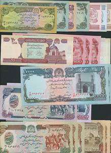 Banknote collection Afghanistan III UNC 25 pcs  