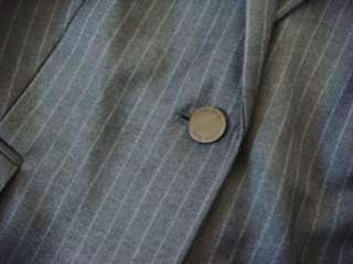 CALVIN KLEIN New Wall Street Charcoal Gray One Button Blazer Jacket 