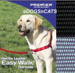 GENTLE LEADER EASY WALK HARNESS DOG BLACK/SILVER SMALL 759023067438 