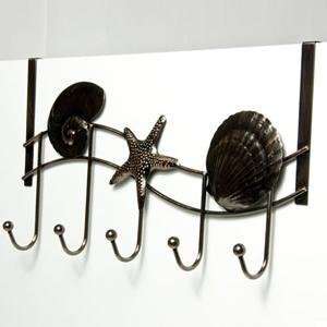  Antiqued Bronze Sea Shells Over the Door Coat Hook: Home & Kitchen