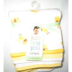  Carters Just One You   6 Baby Washcloths   Yellow Baby