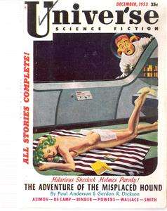 Universe Science Fiction December 1953 Sherlock Holmes parody 