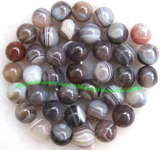 Natural Botswana Agate 10mm Round Gemstone Beads 15  