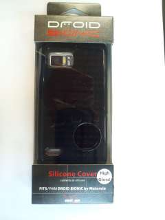 Motorola XT875 Droid BIONIC Black High Gloss Silicone Cover Case OEM 