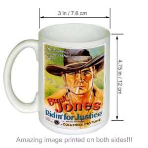  Ridin For Justice Vintage Buck Jones Movie COFFEE MUG 