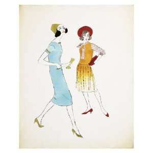Two Female Fashion Figures, c.1960 Giclee Poster Print by Andy Warhol 