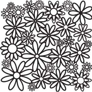  Crafters Workshop Templates 12X12 Daisy Cluster 