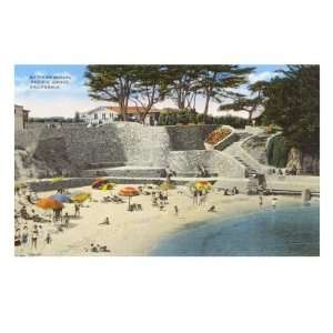  Bathing Beach, Pacific Grove Giclee Poster Print, 32x24 