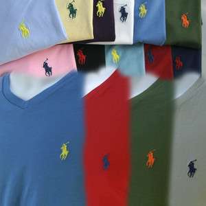 NWT Polo Ralph Lauren Mens V Neck T shirt tee, S / M / L / XL / XXL 
