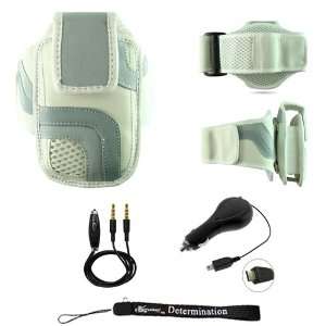 Armband with Adaptable Neck Strap for HTC G2 + Includes a Retractable 