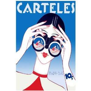 11x 14 Poster. Carteles Magazine cover Binocular girl, Life saver 