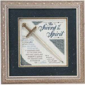  Framed Christian Art Sword of the Spirit: Home & Kitchen
