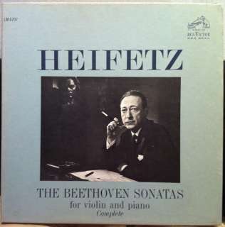 JASCHA HEIFETZ beethoven sonatas violin 5 LP M  LM 6707  