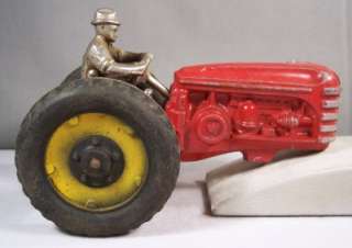 Vintage Toy Farm Tractor for Parts or Repair   Cast Iron Driver 