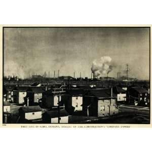  1936 Print US Steel Smokestack Industry Gary Indiana Sarra 