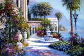 High Quality Oil Painting Varenna Villa 24x36 Inches  
