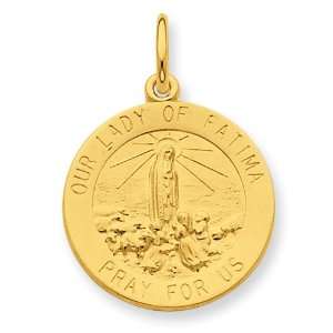   24k Gold plated Our Lady of Fatima Medal West Coast Jewelry Jewelry