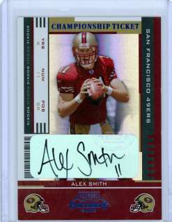 Alex Smith 05 Contenders CHAMPIONSHIP TICKET AUTO Rookie 1/1 49ers HOT 