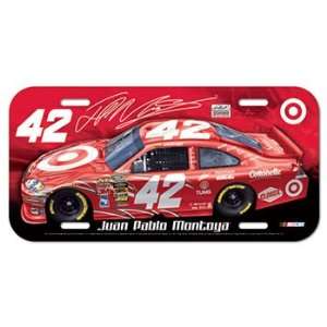  #42 Juan Montoya 2012 License Plate With Car Sports 
