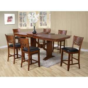 APA Entree Cornwall 7 Piece Counter Height Dining Room Set 