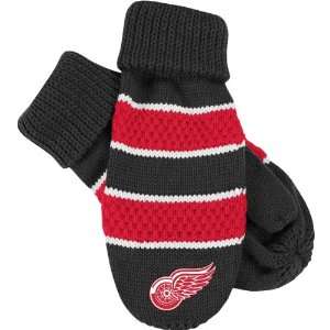  Reebok Detroit Red Wings Womens Knit Mittens One Size 