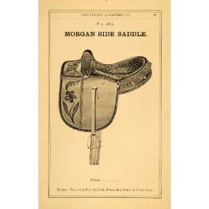 1882 Ad Morgan Side Saddle No 101 Morgan Tree Quilted   Original Print 