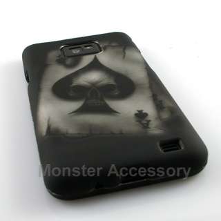 Ace Skull Rubberized Hard Case Cover Samsung Galaxy S 2  