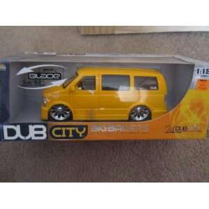   Dub City Big Ballers Chevy Astro Van Yellow 118 Scale Toys & Games