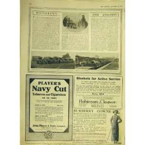  Motor Car Wolseley Napier Red Cross Adverts Print 1914 