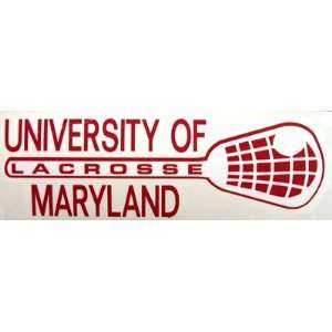  University of Maryland Terrapins Decal,um Lacrosse W/Stick 