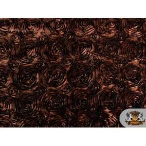  Rosette Satin Dark Brown Fabric By the Yard: Everything 