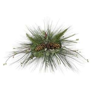  32 Long Leaf Pine Crescent Christmas Door Swag Cones 