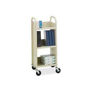 Sold as 1 EA   Mobile book/equipment cart offers a single sided design 