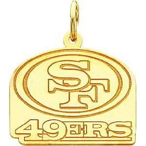  14K Gold NFL San Francisco 49Ers Logo Charm: Sports 