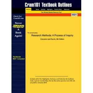 com Studyguide for Research Methods A Process of Inquiry by Graziano 