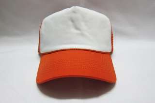NEW  ALTERNATIVE APPAREL VINTAGE TRUCKER HAT CAP (WHITE & ORANGE 