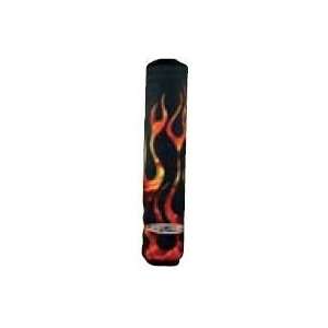Schampa Dirtskins Stock Shock Covers   Black/Fire Flame Graphic DS67 