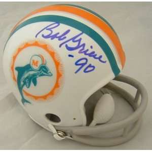  Bob Griese Autographed Miami Dolphins Mini Helmet: Sports 