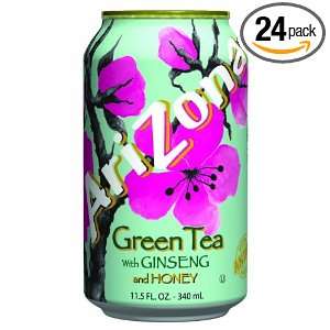 Arizona Green Tea, 11.5 Ounce (Pack of 24):  Grocery 