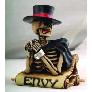  Seven Dead Sins Skull Statue Cold Cast Resin Figurine 