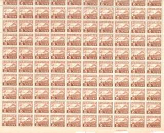 Japan Stamps Japanese Occupation of Philippines. Sheet of 100. 5c 