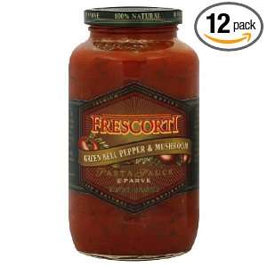 Frescorti Pasta Mushroom and Green Bell Pepper Pasta Sauce, 26 Ounce 