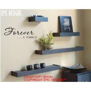   Forever A Family vinyl wall quotes decals stickers art: Home & Kitchen