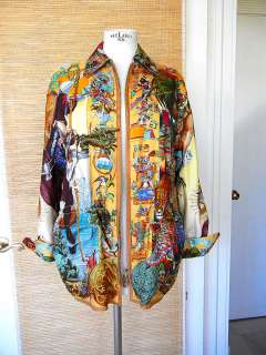   Vintage Jacket TEXAS WILDLIFE/LES AMERIQUES 6 reversible scarf print