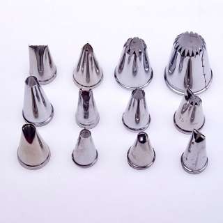 12pcs Stainless steel Cake Piping Nozzles 1.57 Width  