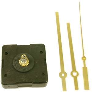  Clock Movement Quartz Square Straight Gold Hand Shaft 1/2 Kit Made 