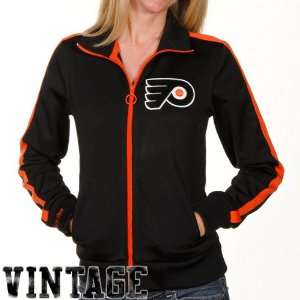   Flyers Ladies Black Face Off Full Zip Track Jacket: Sports & Outdoors