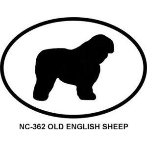  OLD ENGLISH SHEEP Oval Bumper Sticker Automotive