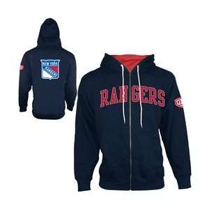 Old Time Hockey New York Rangers Wellington Full Zip Hooded Sweatshirt 
