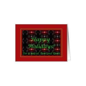  Christmas Holidays for Aunt and Uncle, Red Lights Card 